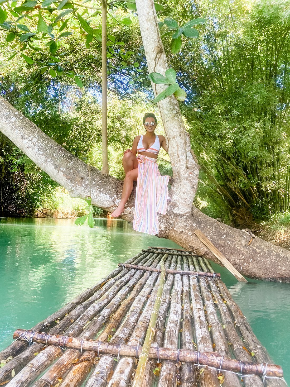 Martha Brae River bamboo rafting in Jamaica