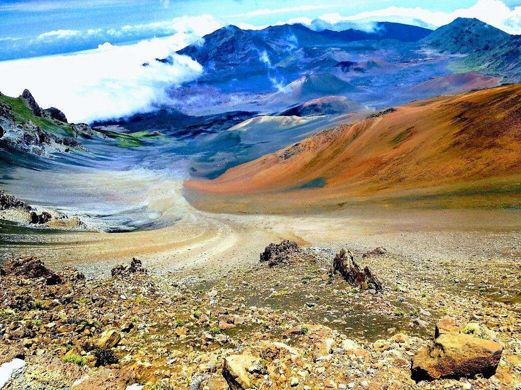 Dramatic volcanic landscape of Haleakala Crater