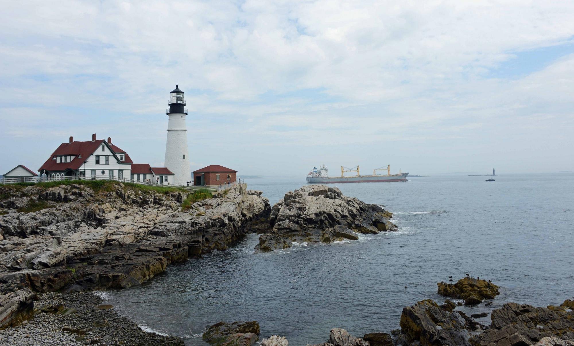 Scenic view of Casco Bay in Portland Maine
