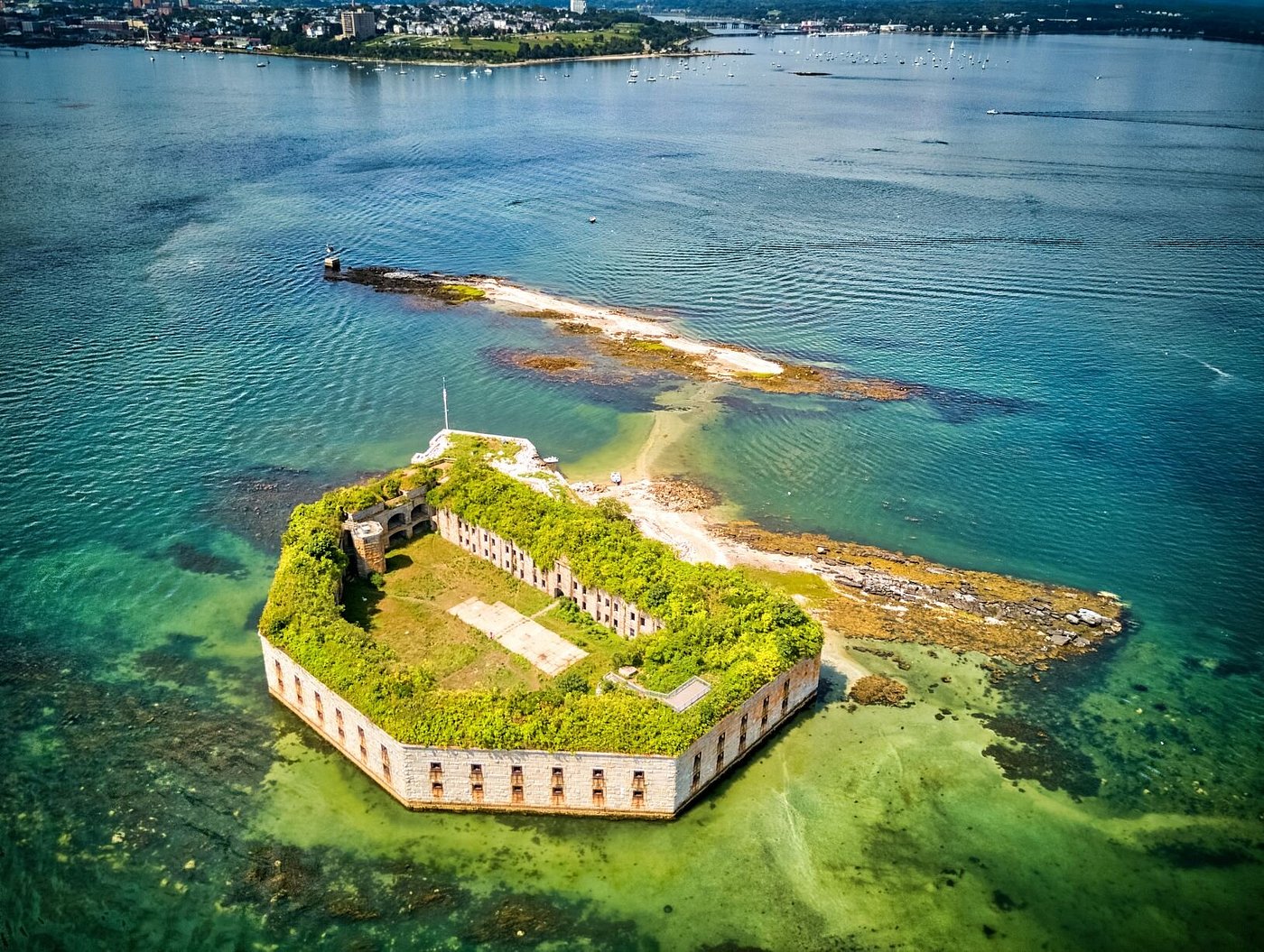 Fort Gorges historic fort in Casco Bay