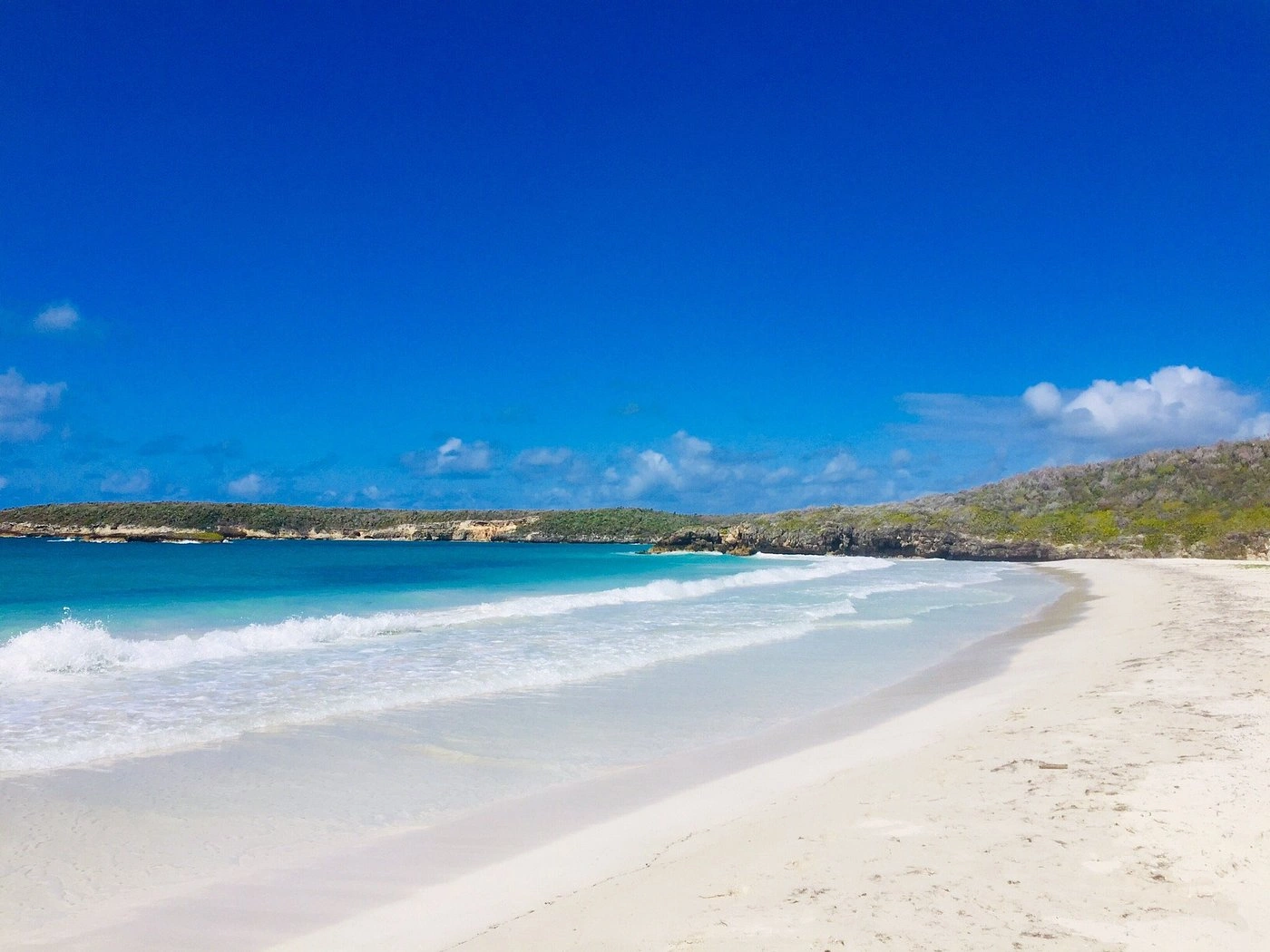 Calm turquoise waters at Playa Caracas in Vieques