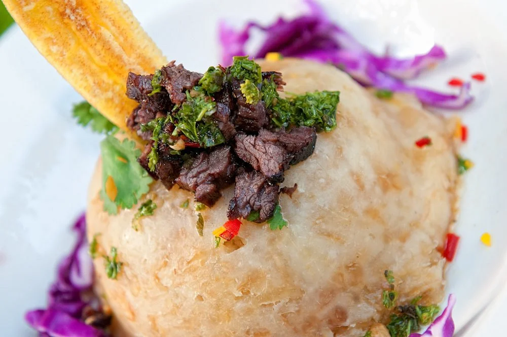 Puerto Rican food spread with local dishes and tropical flavors